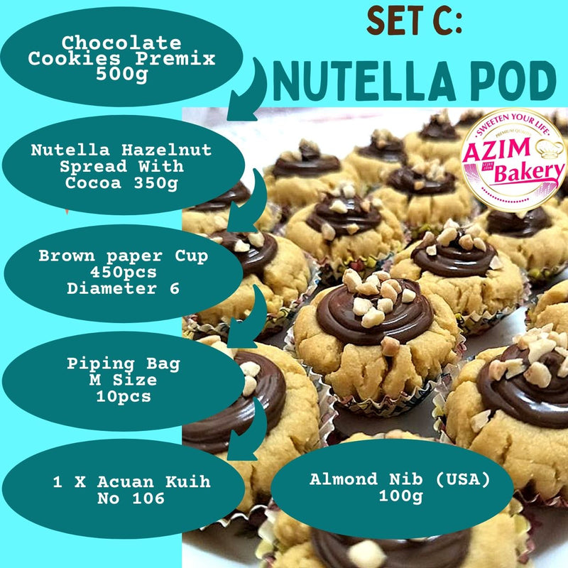 Set Raya Nutella Pod Cookies Premix