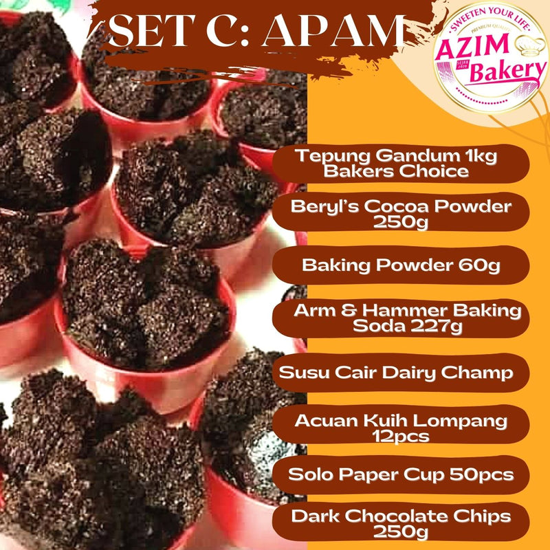 Set Apam Coklat Kukus