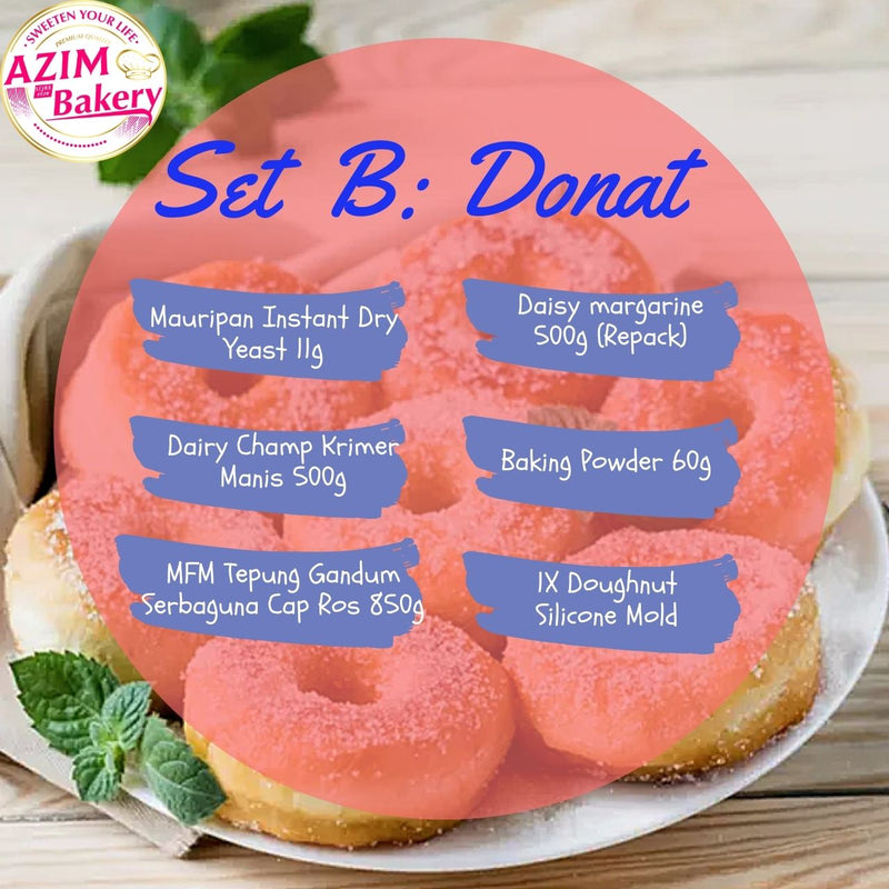 Set Donat With Doughnut Silicone Mold Donut Cutter