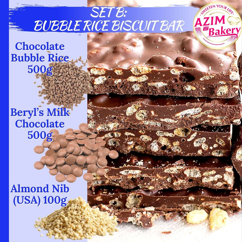 Set Raya Bubble Rice Biskut Bar Coklat