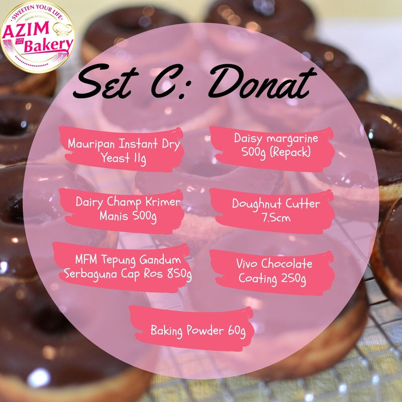 Set Donat With Doughnut Silicone Mold Donut Cutter