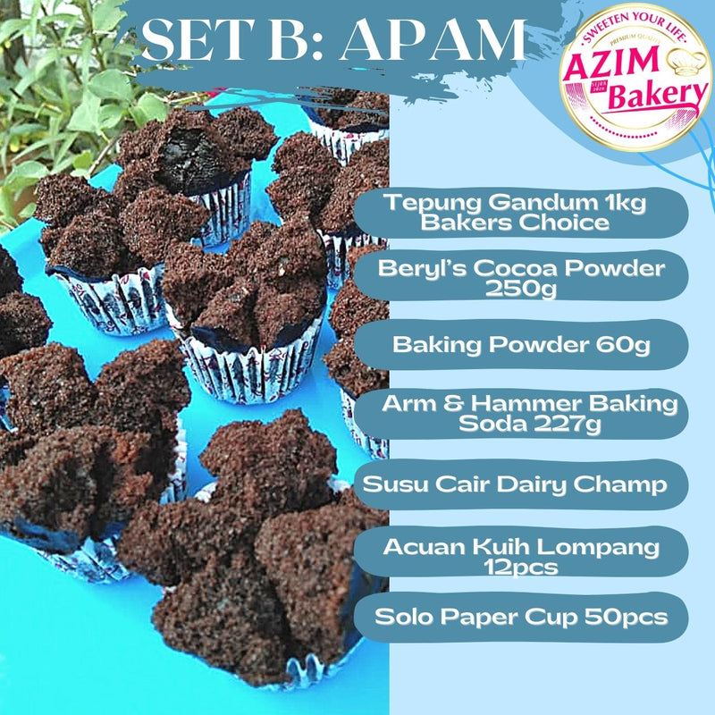 Set Apam Coklat Kukus