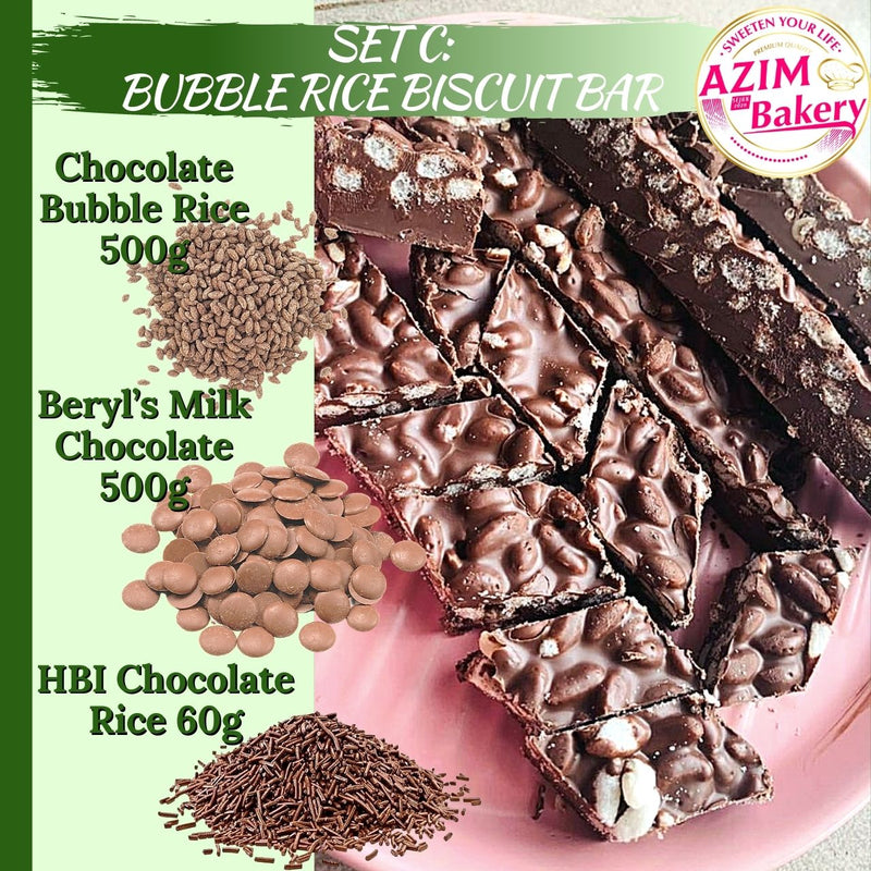 Set Raya Bubble Rice Biskut Bar Coklat