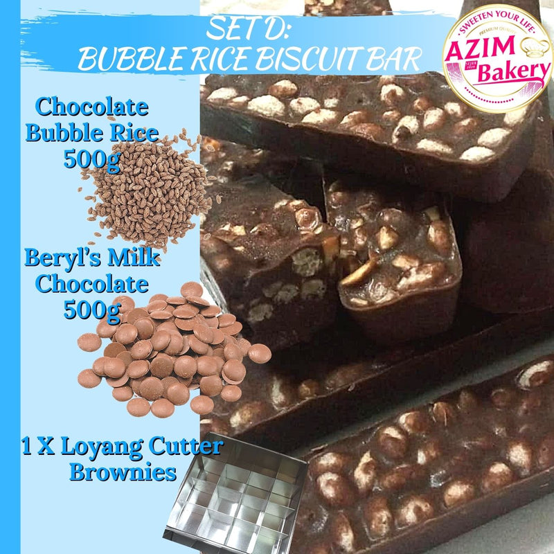 Set Raya Bubble Rice Biskut Bar Coklat