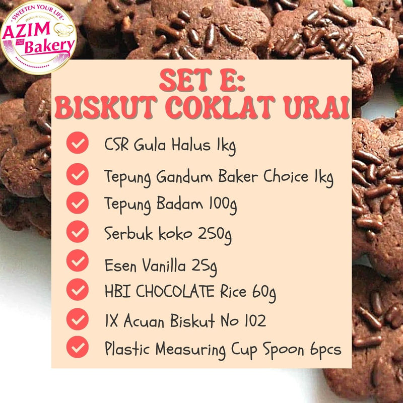 Set Raya Biskut Coklat Urai