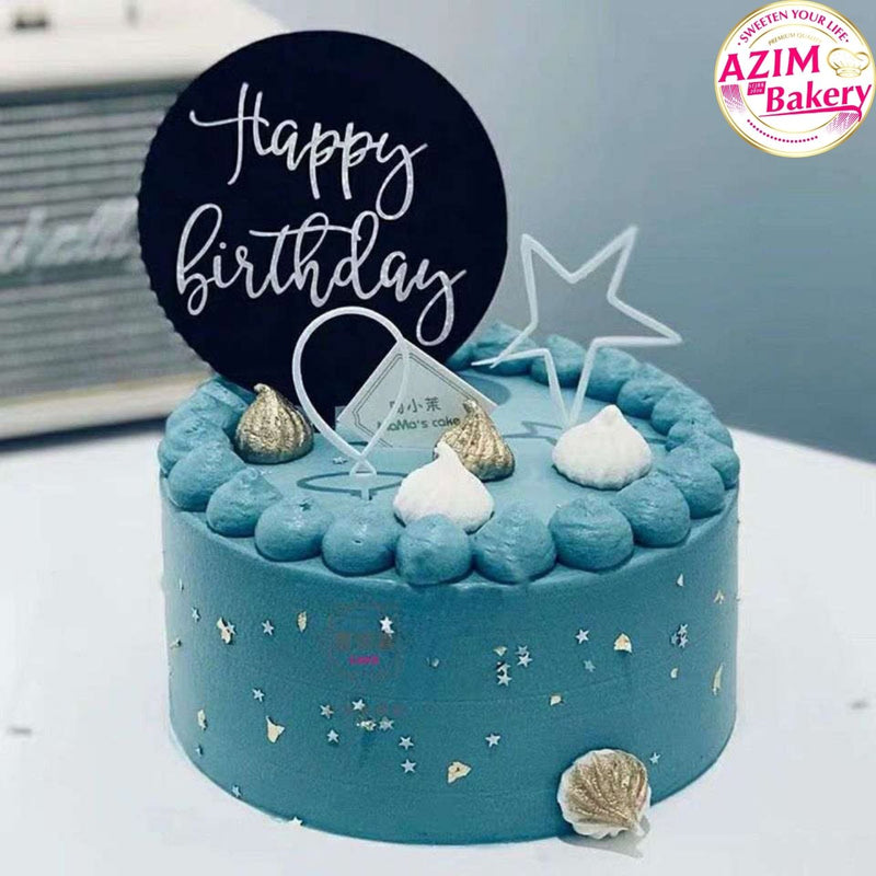 Acrylic Round Cake Topper (1PC)