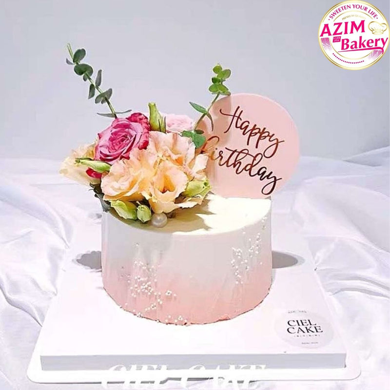 Acrylic Round Cake Topper (1PC)