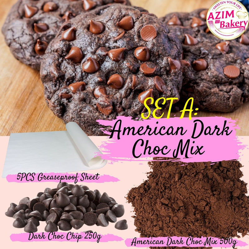 Set Raya American Dark Chocolate Chip Cookies Premix