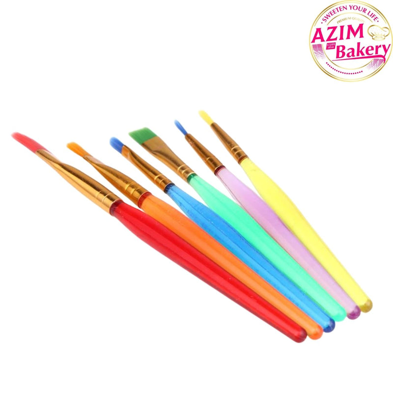 Cake Painting Brush 6pcs/Set (Random Color)