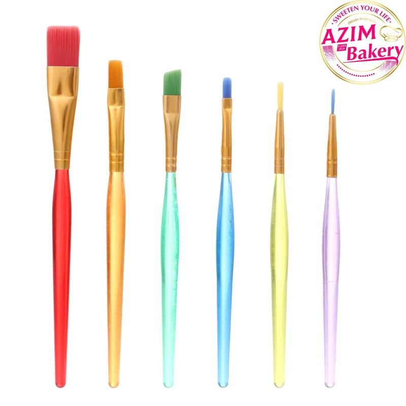 Cake Painting Brush 6pcs/Set (Random Color)