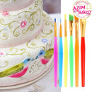 Cake Painting Brush 6pcs/Set (Random Color)