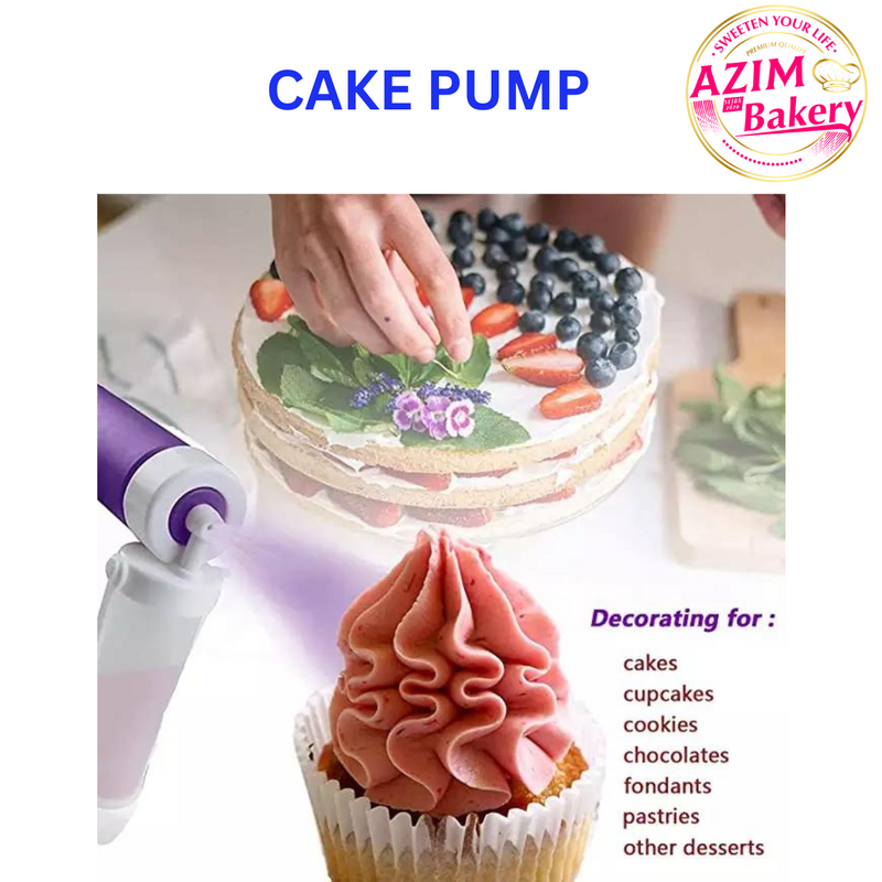 Manual Airbrush For Cake Decorating Tool Spray Gun Baking Cake Airbrush Pump for Cupcakes Cookies Dessert | By AZIM BAKERY