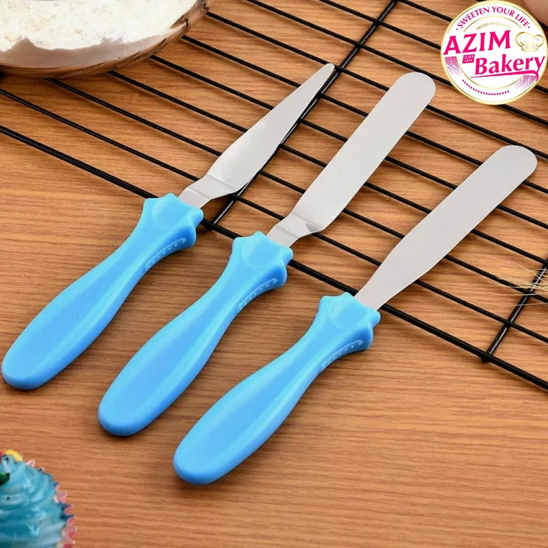 Cake Spatula 3pcs Stainless Steel Cake Spatula Curve Straight