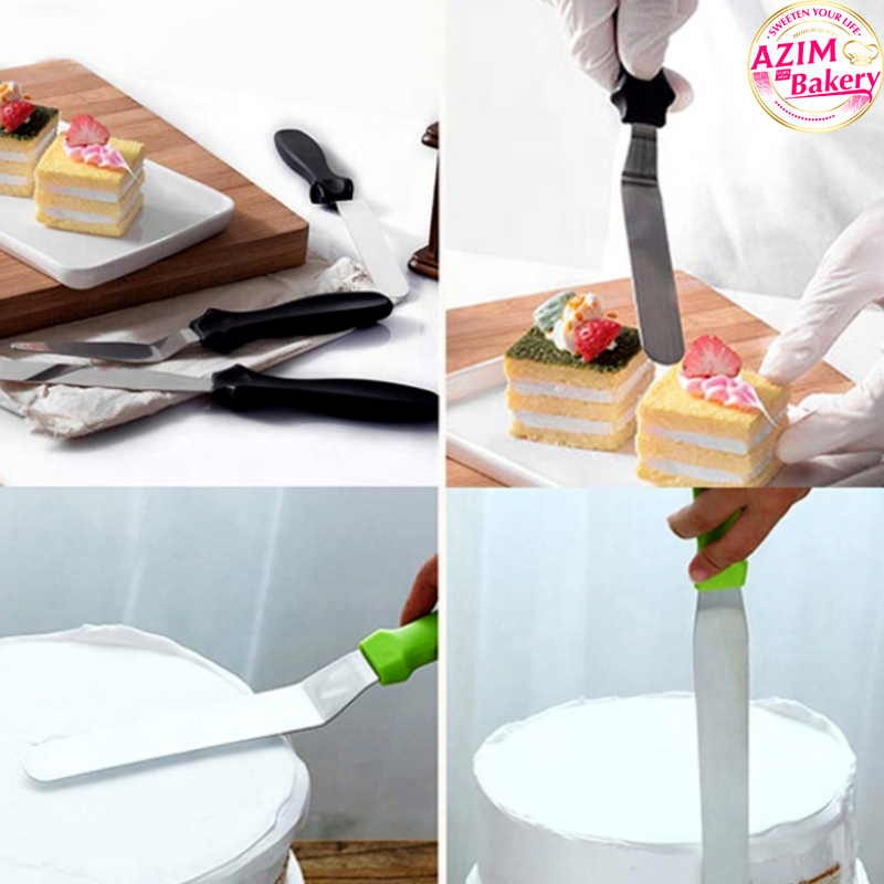 Cake Spatula 3pcs Stainless Steel Cake Spatula Curve Straight