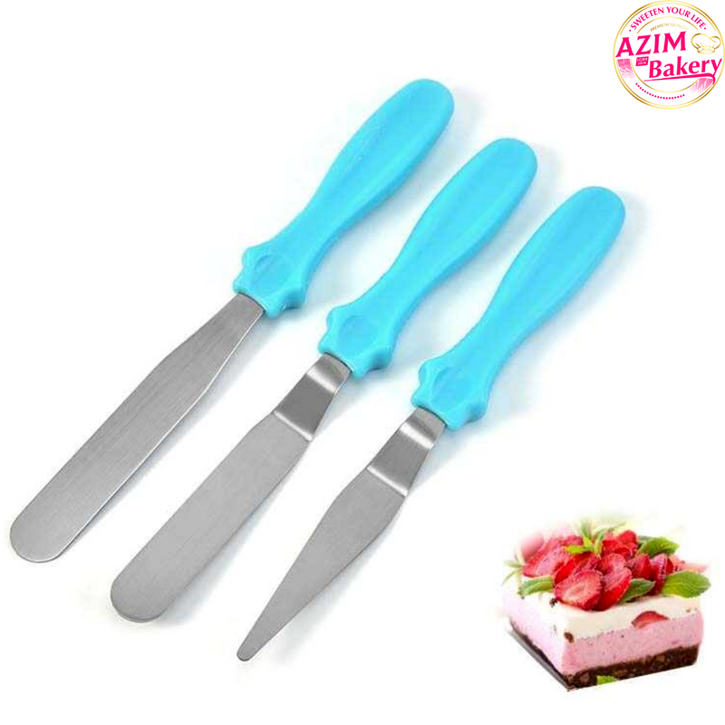 Cake Spatula 3pcs Stainless Steel Cake Spatula Curve Straight