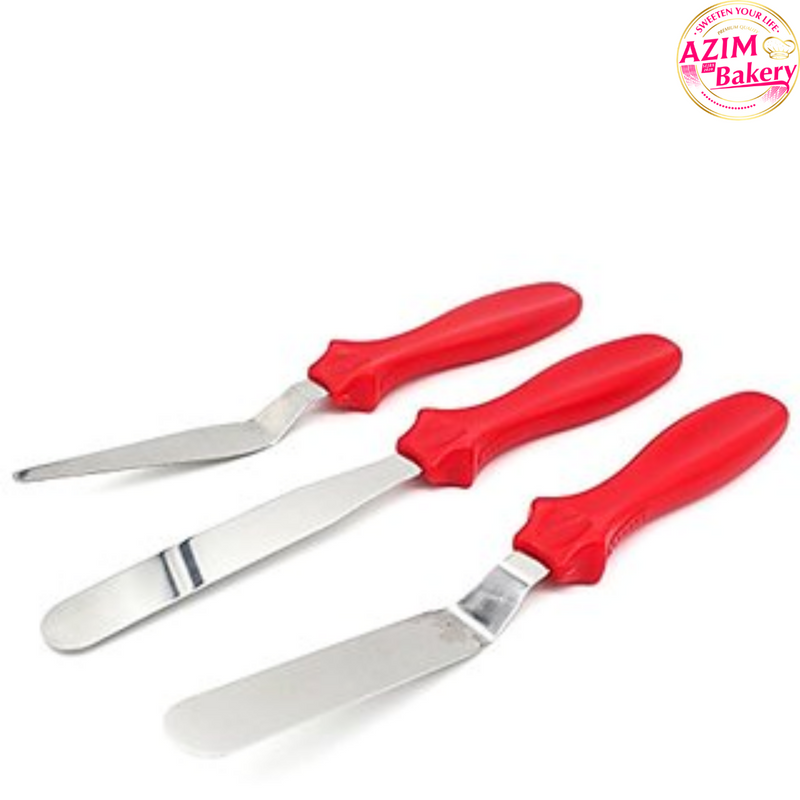 Cake Spatula 3pcs Stainless Steel Cake Spatula Curve Straight