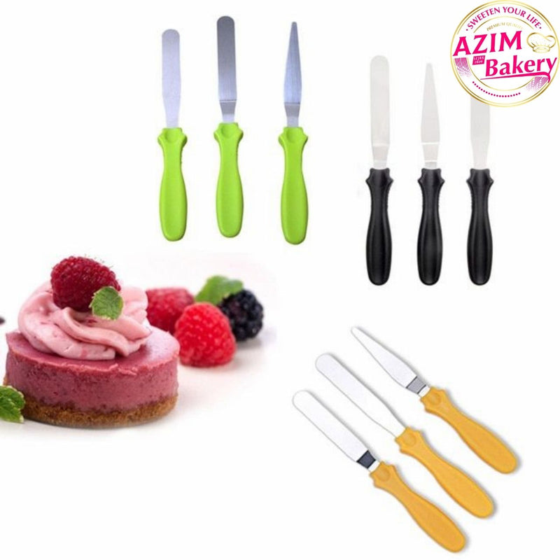 Cake Spatula 3pcs Stainless Steel Cake Spatula Curve Straight