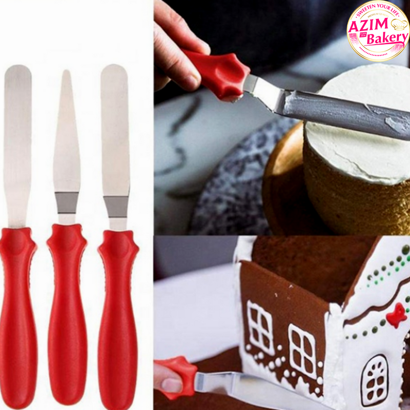 Cake Spatula 3pcs Stainless Steel Cake Spatula Curve Straight