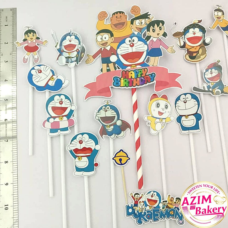 Cartoon Doraemon Cake Topper Hiasan Kek Doraemon