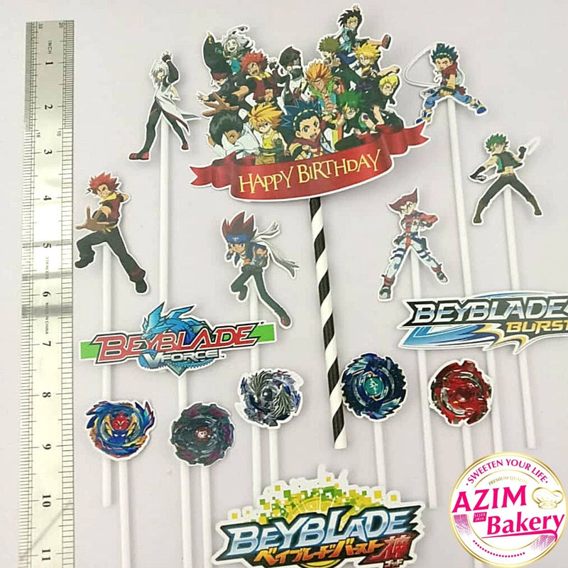 Beyblade Set Cake Topper