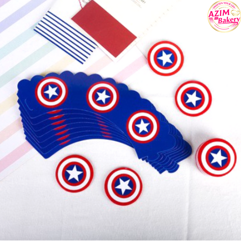 Captain America Cupcake Topper