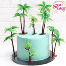 Coconut Tree Cake Topper 2PCS