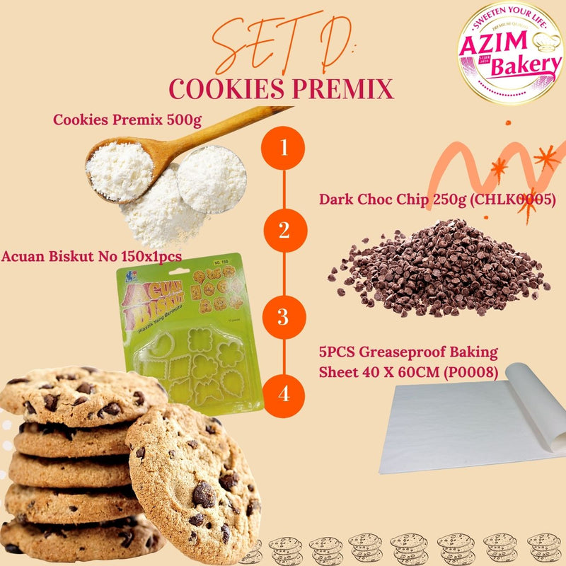 Set Raya Chocolate Chip Almond Cookies Premix