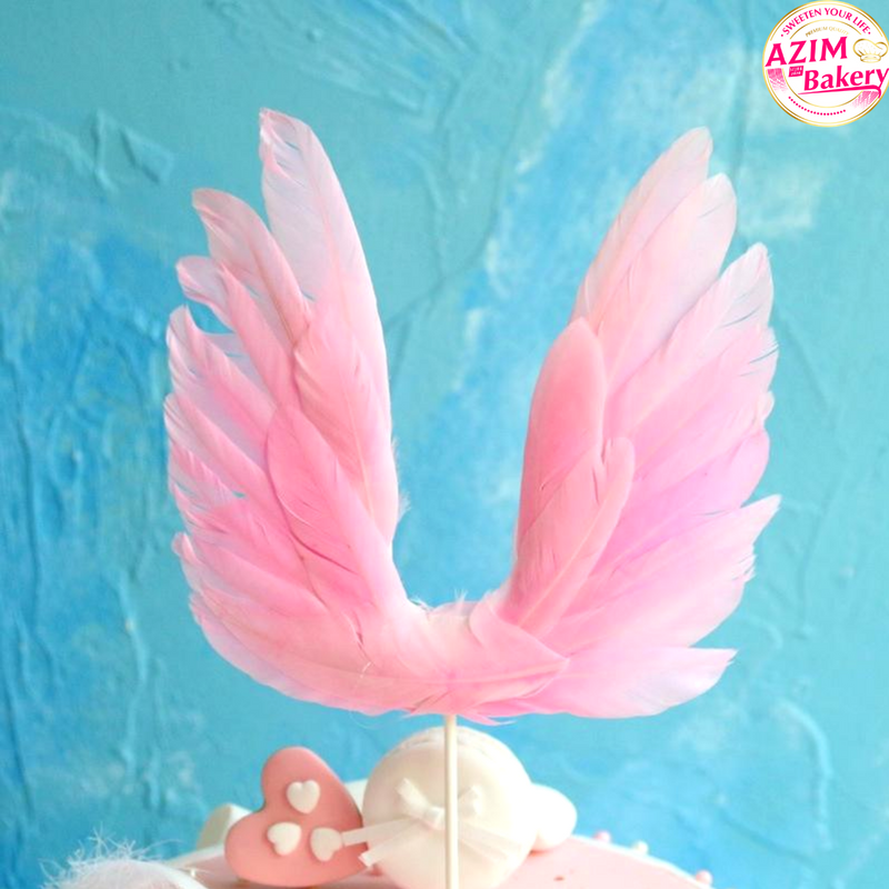 Pink Wings Cake Topper