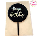 Acrylic Round Cake Topper (1PC)
