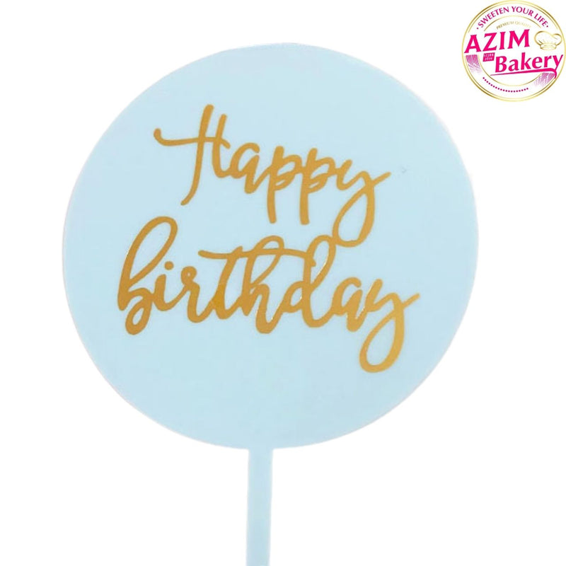 Acrylic Round Cake Topper (1PC)