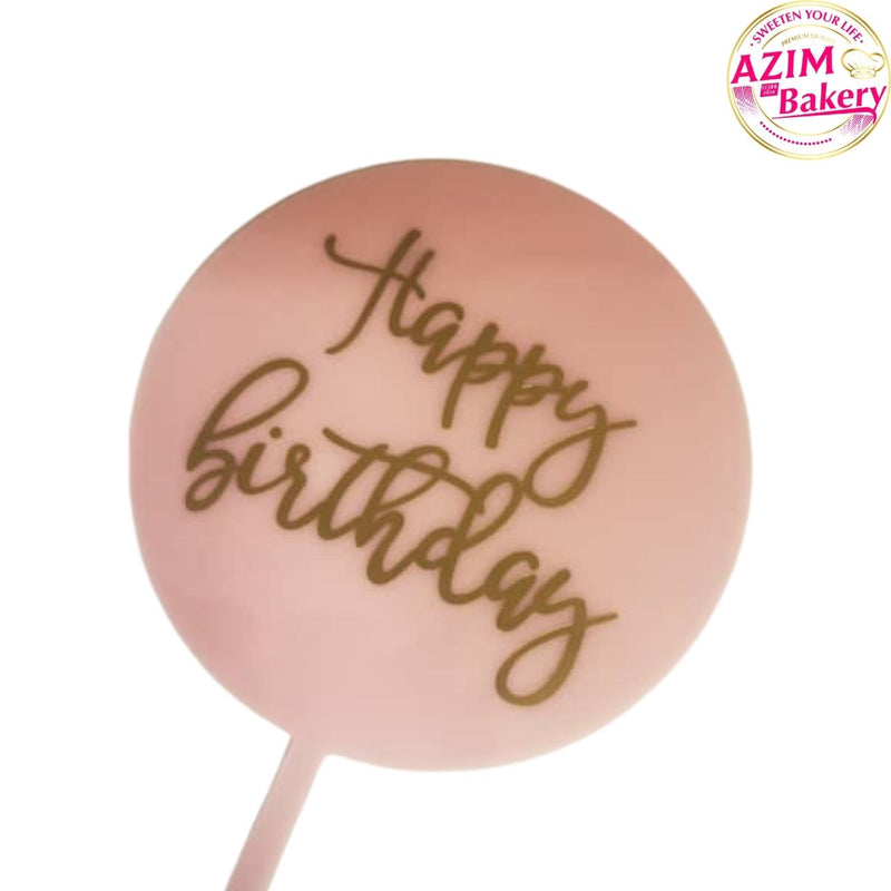 Acrylic Round Cake Topper (1PC)