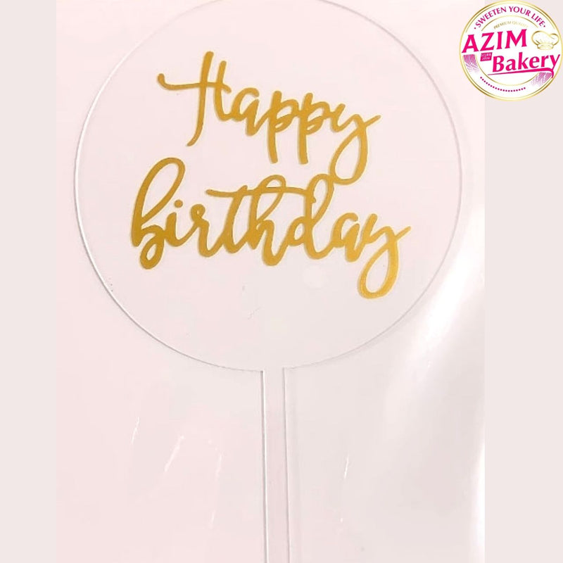 Acrylic Round Cake Topper (1PC)