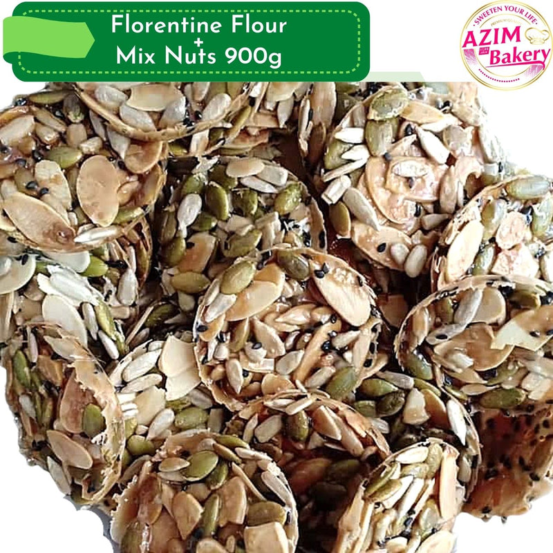 Biskut Florentine Premix + Mixed Nuts 900g Florenta Mix Set