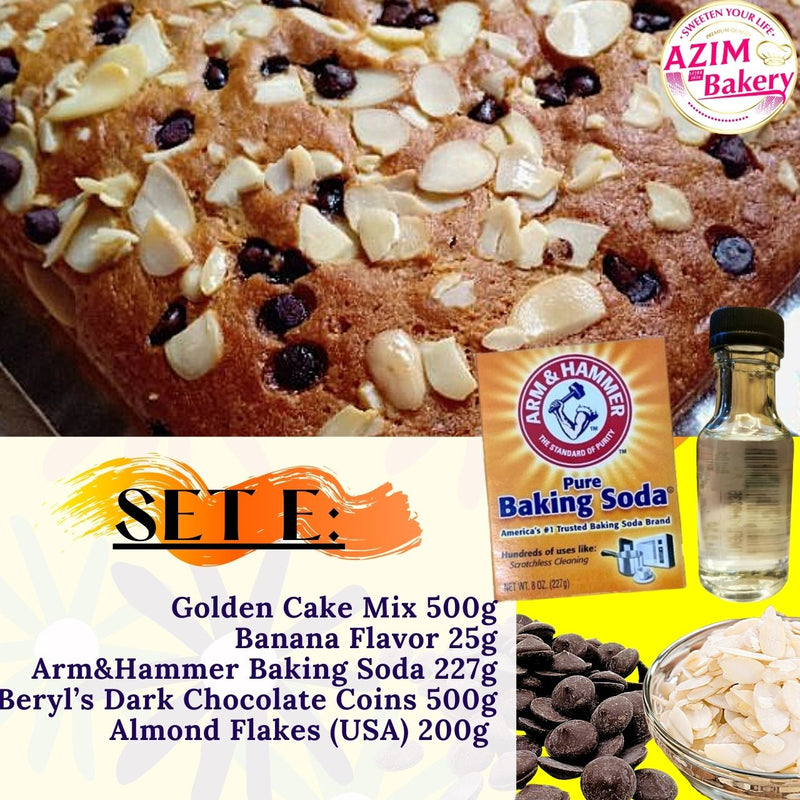 Set Kek Pisang Golden Cake Premix 500g