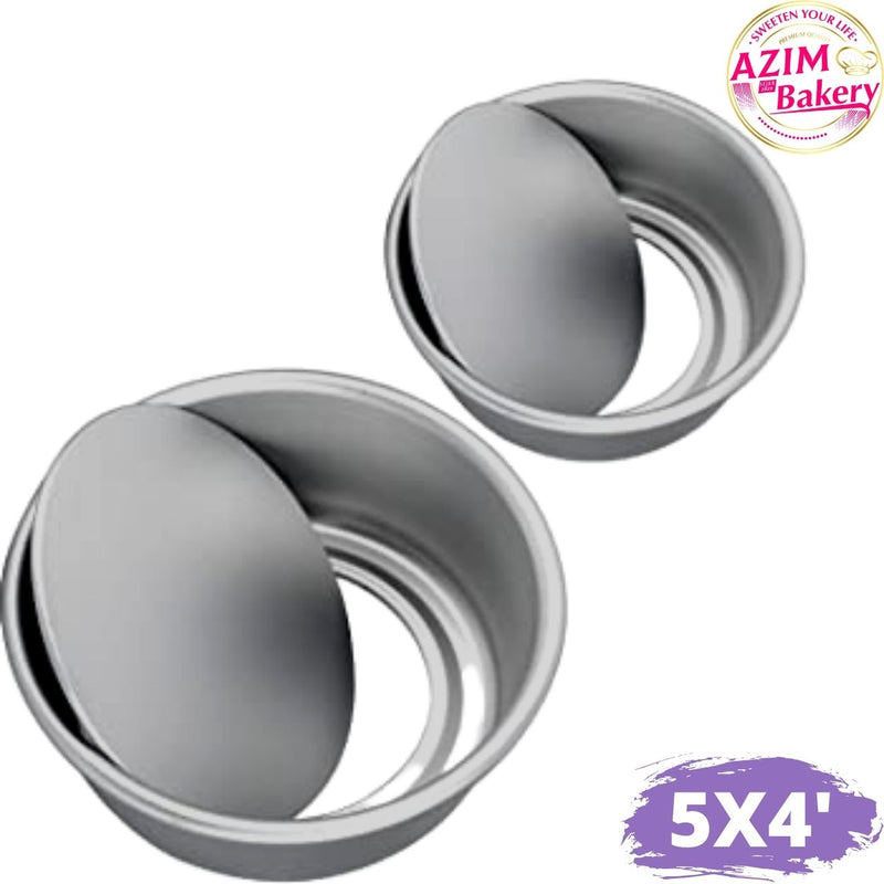 Round Aluminium Loose Base Cake Mold 5X4