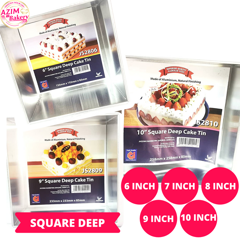 Square Deep Cake Tin (Not LB)