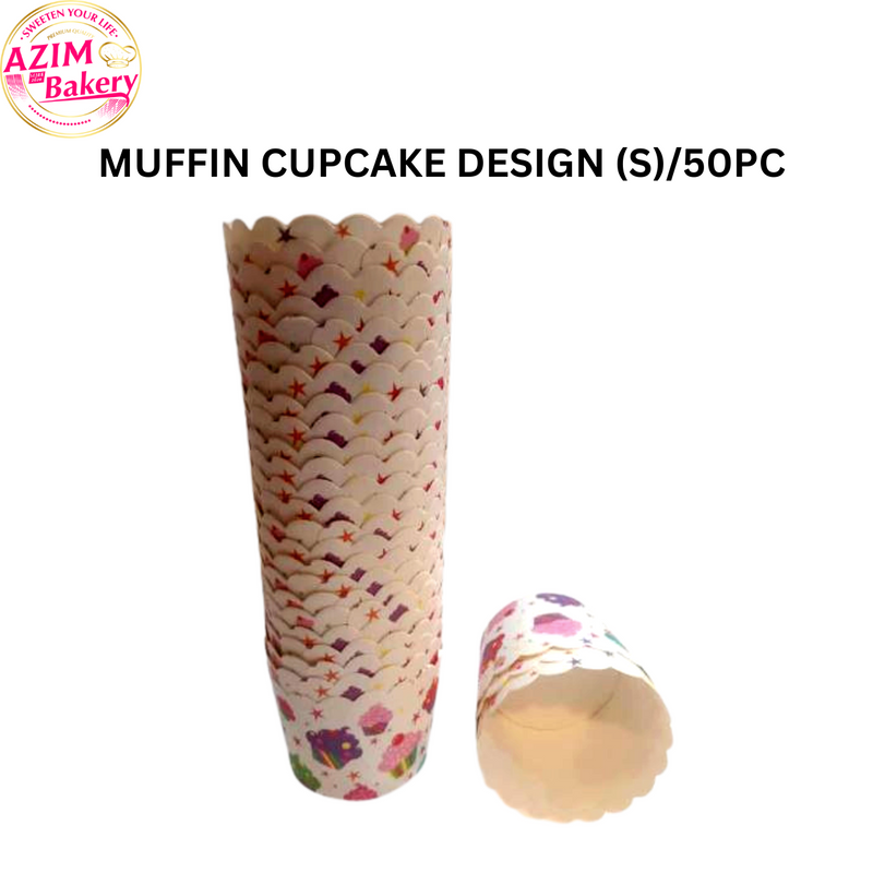 Design Cupcake Paper Cup (S) (50pcs) Baking Cup | Kek Cawan Kertas | Paper Cup Cake | Cawan Kertas Muffin by Azim Bakery