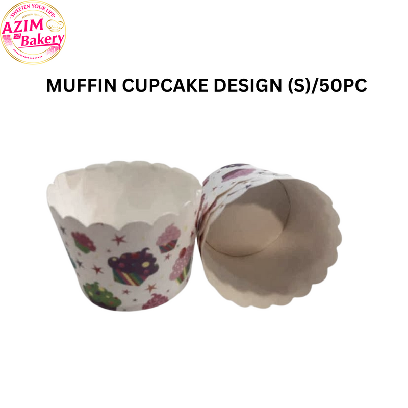 Design Cupcake Paper Cup (S) (50pcs) Baking Cup | Kek Cawan Kertas | Paper Cup Cake | Cawan Kertas Muffin by Azim Bakery