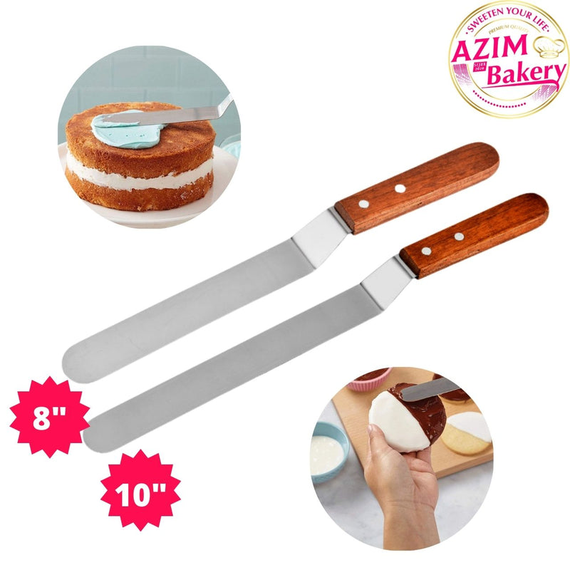 Cake Spatula Curve + Wooden Handle