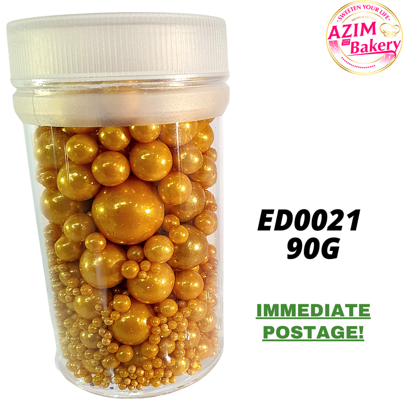 Gold Pearl Sprinkles 90g