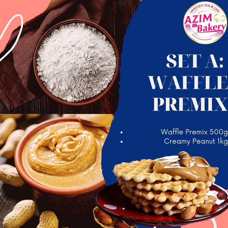 Set Waffle Premix Creamy Peanut Chocolate Filling