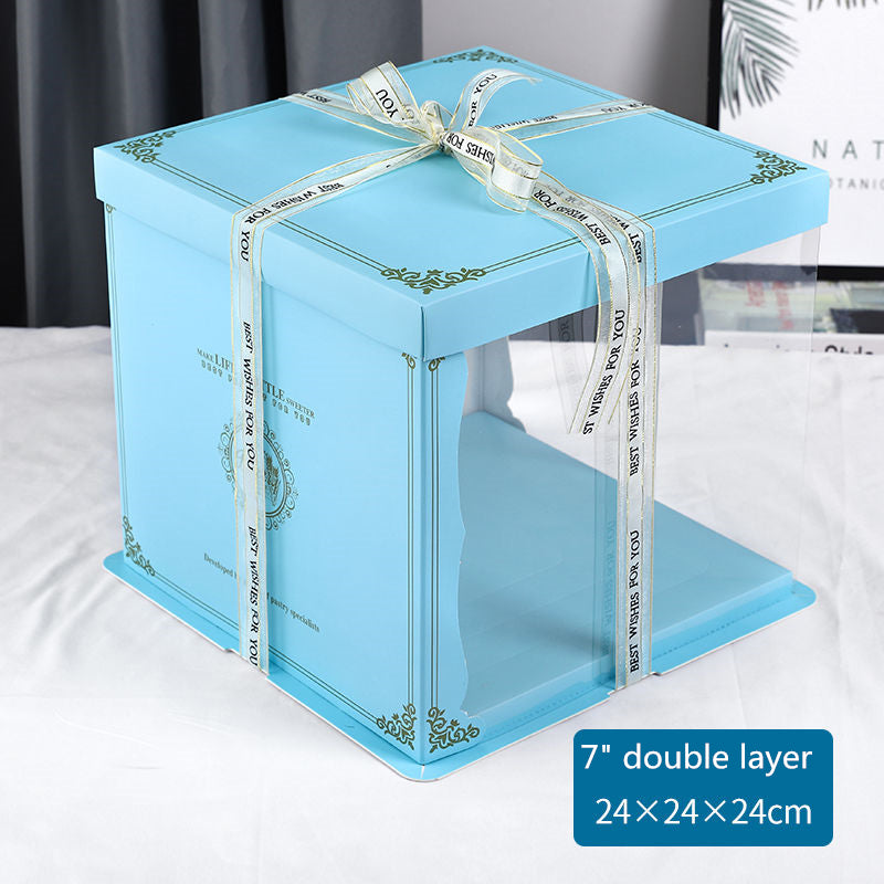 Cake Box Transparent Birthday Wedding Box