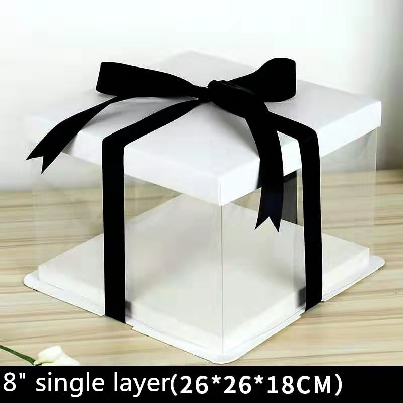 Cake Box Transparent Birthday Wedding Box