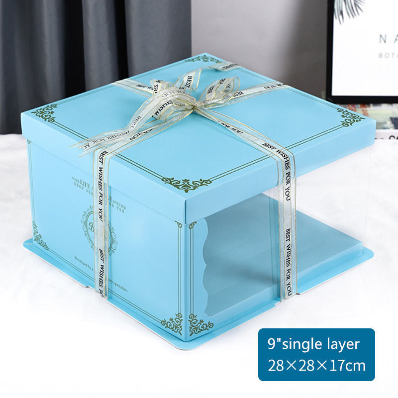 Cake Box Transparent Birthday Wedding Box