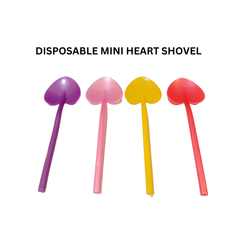 5pc / 10 pcs Disposable Mini Heart shovel Spoon  Cute Mini Sudu Plastik Disposable Jelly ,Dessert ,Cake, Ice Cream | Mini Spoon Shovel