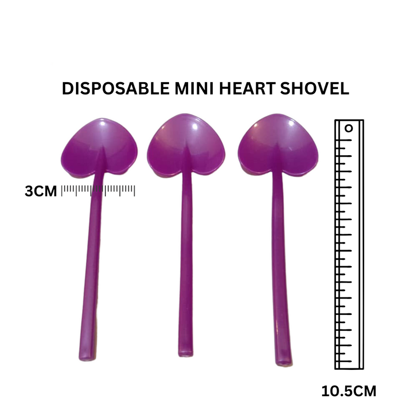 5pc / 10 pcs Disposable Mini Heart shovel Spoon  Cute Mini Sudu Plastik Disposable Jelly ,Dessert ,Cake, Ice Cream | Mini Spoon Shovel