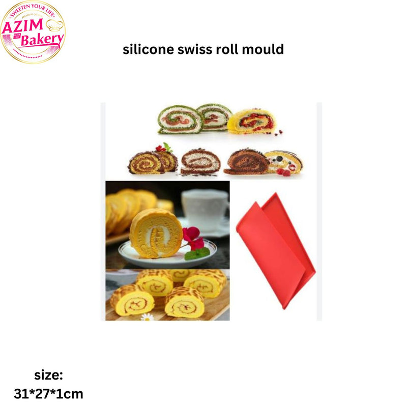 Swiss Roll Silicone Baking Mat Food Grade DIY Multifunction Cake Pad Non-Stick Oven Liner Pad | By Azim Bakery - Rawang